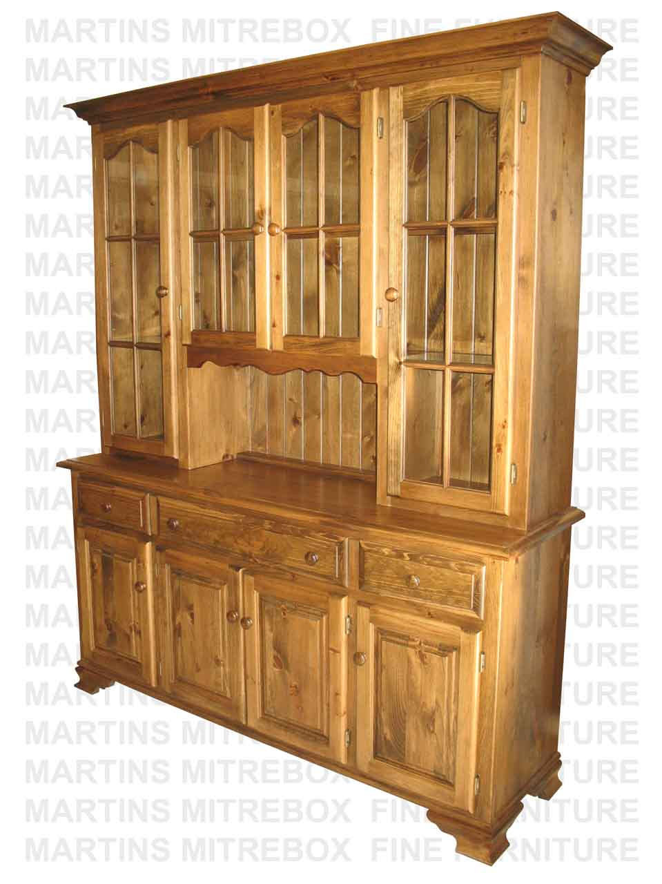 Wormy Maple Country Lane Hutch And Buffet 18''D x 66''W x 83''H