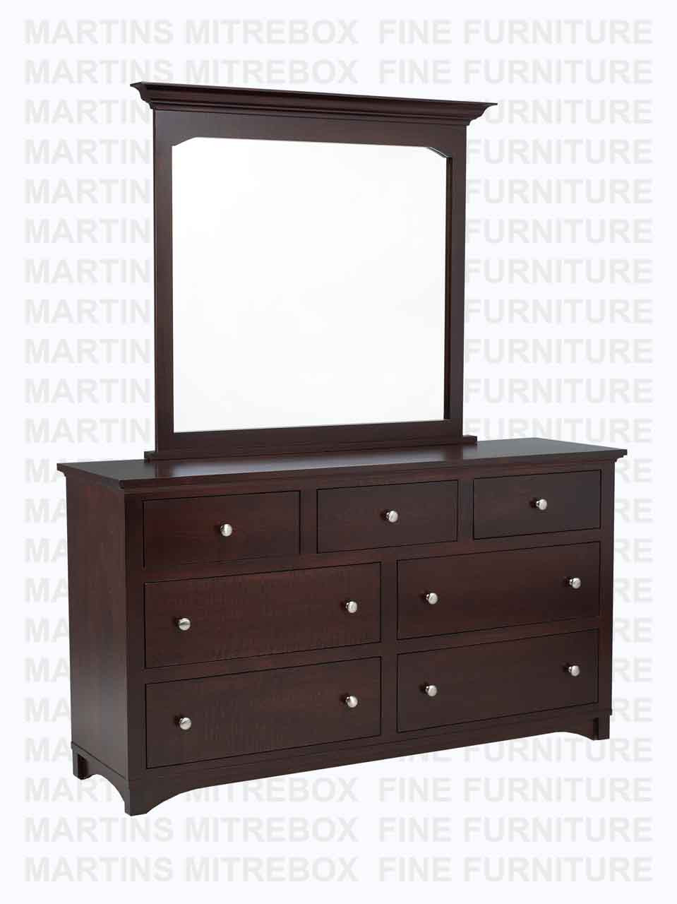 Wormy Maple Montana Dresser 7 Drawers 18''D x 36''H x 64''W