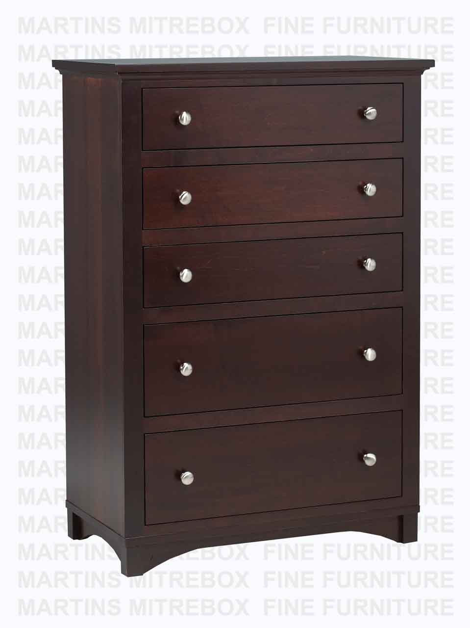 Wormy Maple Montana Chest 5 Drawers 18''D x 34''W x 50''H