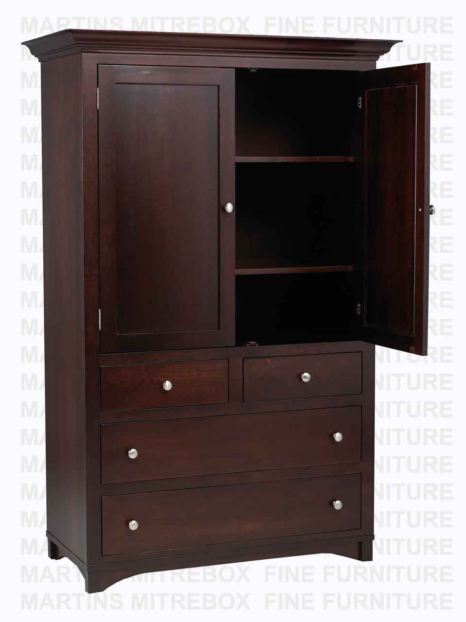 Wormy Maple Montana Armoire Mini 20''D x 42''W x 74''H