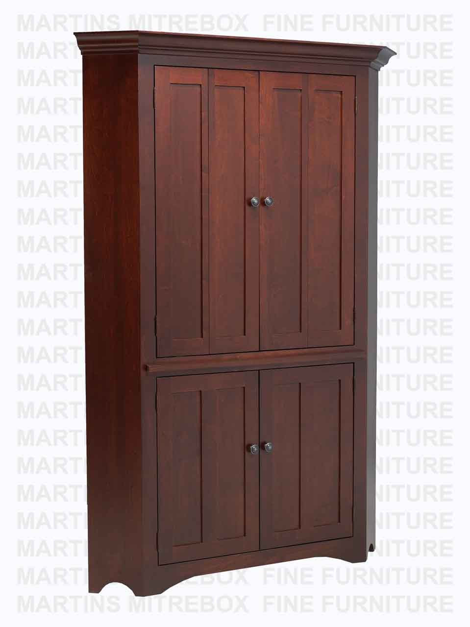 Wormy Maple Montana Corner Unit 76''H x 36 5'' Out Of Corner