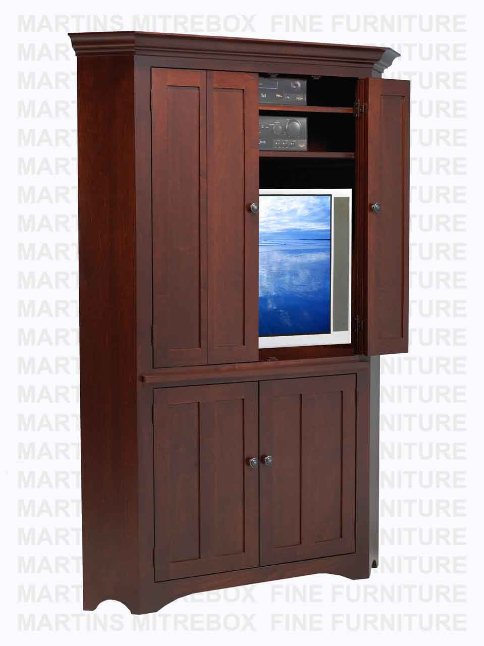 Wormy Maple Montana Corner Unit 76''H x 36 5'' Out Of Corner