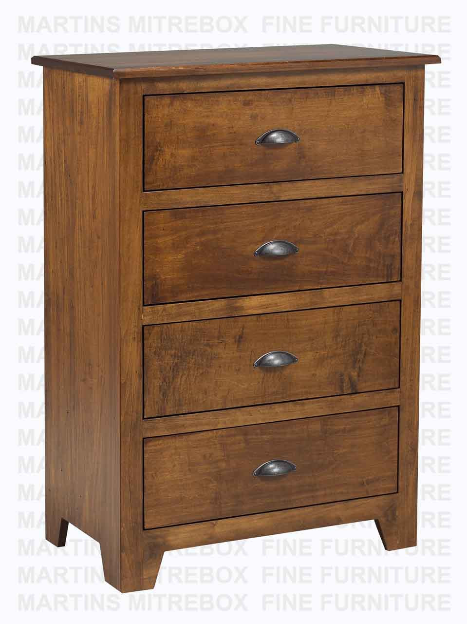 Maple Lakeview Chest 4 Drawers 18''D x 30''W x 43''H