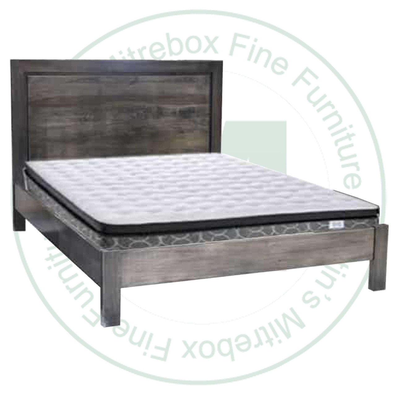 Pine Single Thornloe Wood Headboard Bed. Bed has 48'' Headboard and 14.5'' Footboard. Bed Dimensions 44'' Wide x 78.5'' Deep x 48'' High. ( Texture : Smooth Sanded. )
