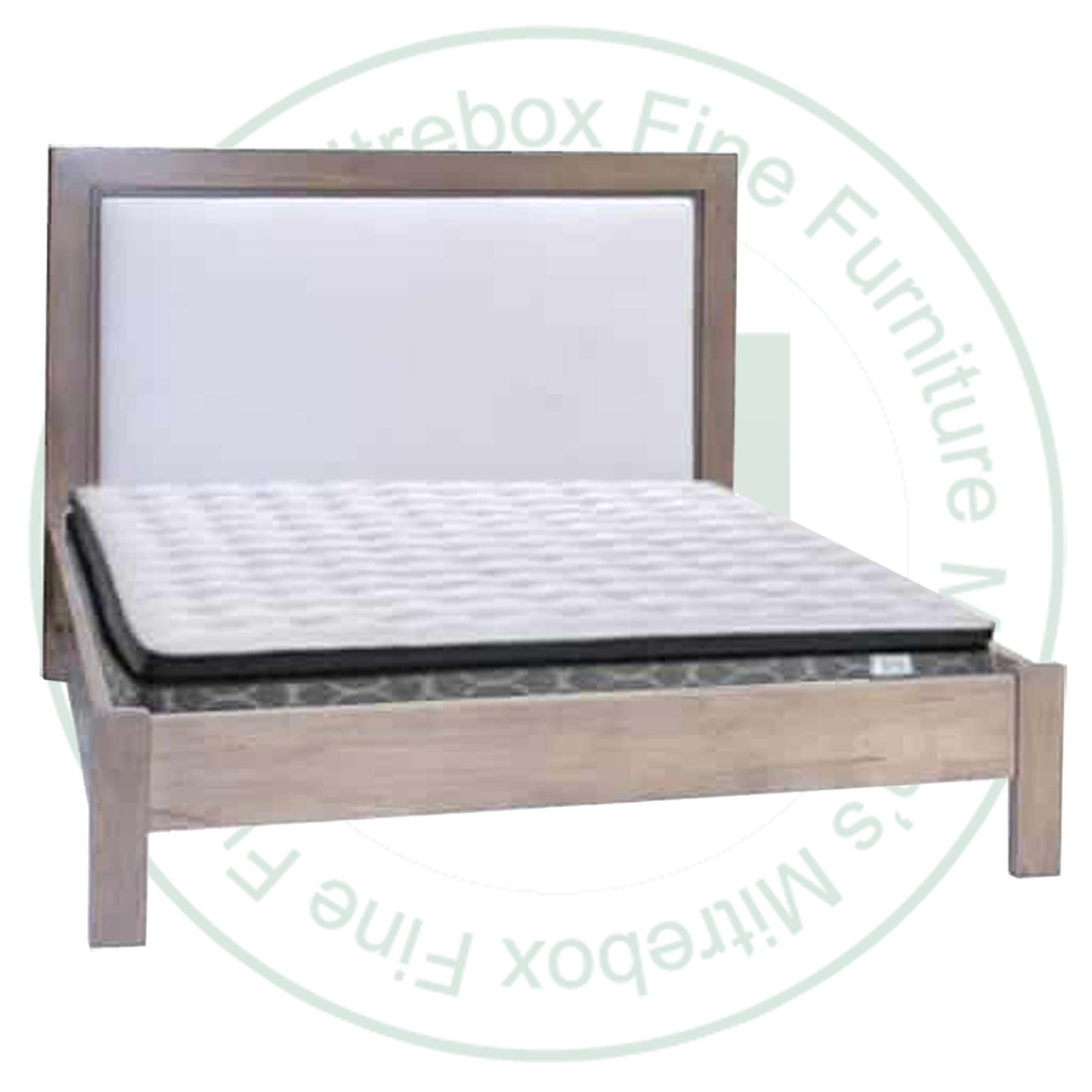 Pine Single Thornloe Upholstered Headboard Bed. Bed has 48'' Headboard and 14.5'' Footboard. Bed Dimensions 44'' Wide x 78.5'' Deep x 48'' High. ( Texture : Smooth Sanded. )
