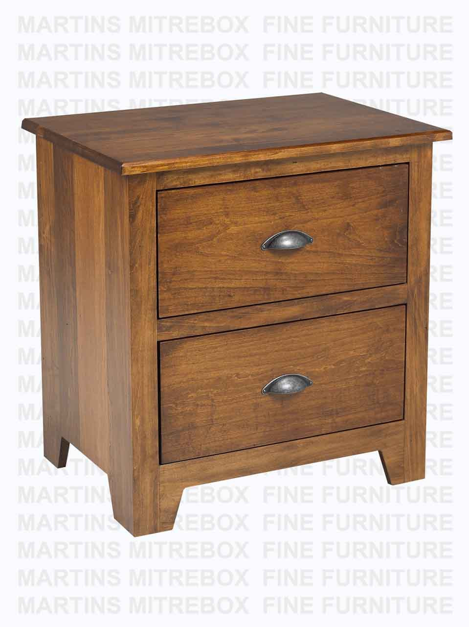 Maple Lakeview Nightstand 2 Drawers 18''D x 26''W x 28''H