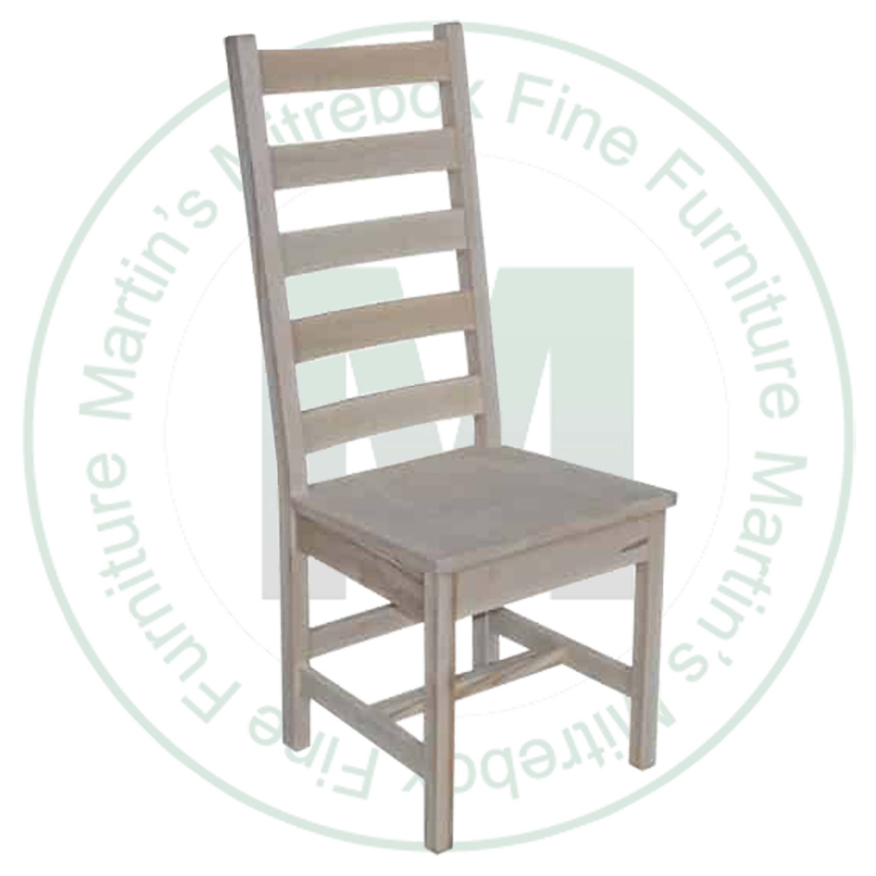 Pine Shaker Ladderback Side Chair 17'' Deep x 40'' High x 18'' Wide
