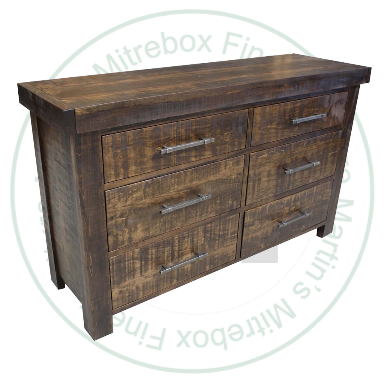Oak Millwright 6 Drawer Dresser 19'' D x 60'' W x 36'' H
