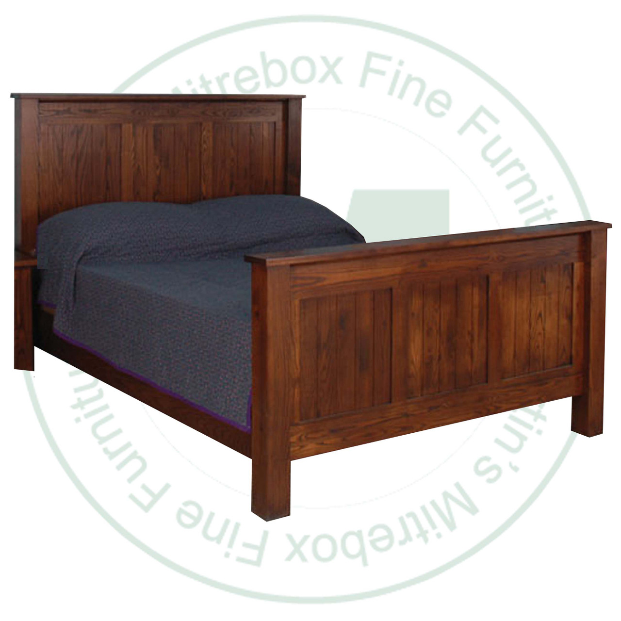 Wormy Maple Double Harvest Panel Bed