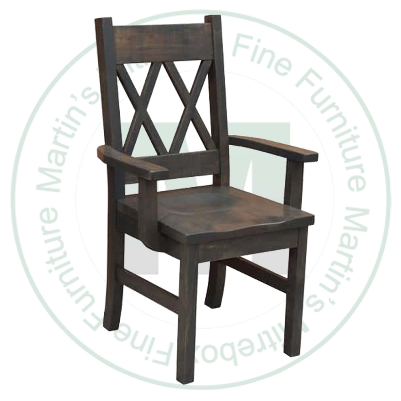 Wormy Maple Bonanza Arm Chair 17.5'' Deep x 39'' High x 18.5'' Wide