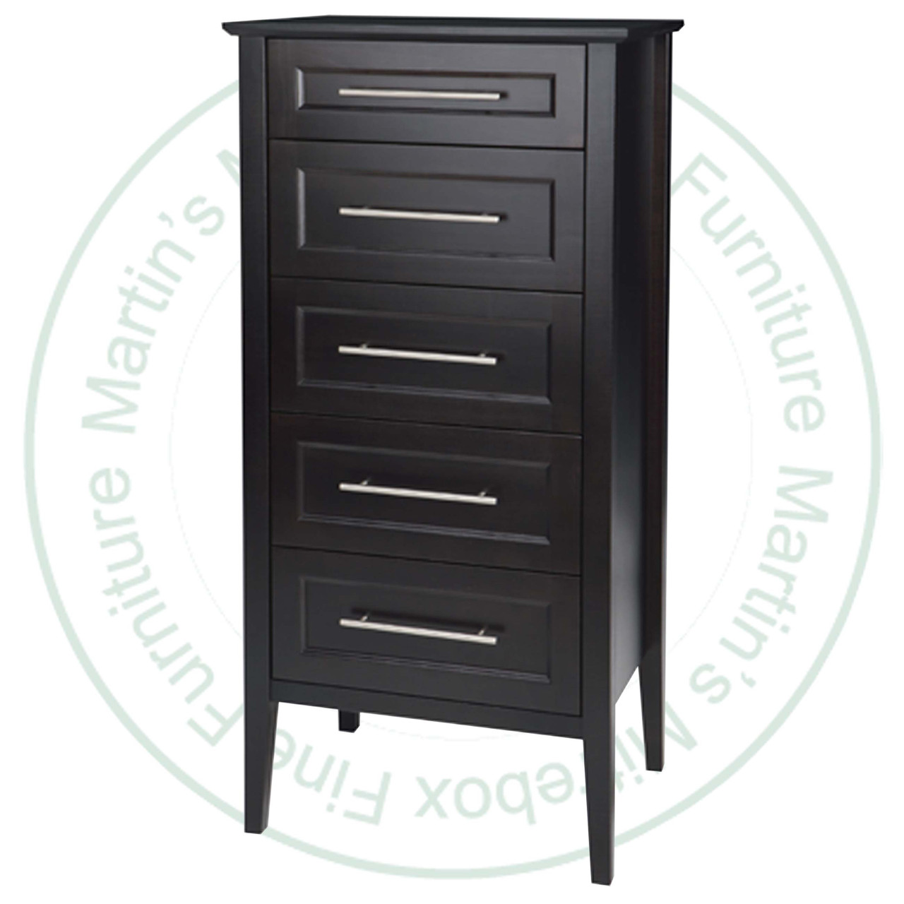 Oak Stockholm Lingerie Chest 19''D x 25''W x 54''H With 5 Drawers