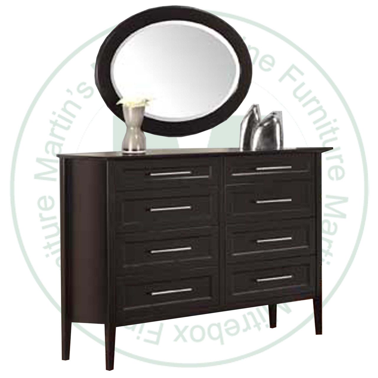Oak Stockholm Double Dresser 19''D x 70.5''W x 45''H With 8 Drawers