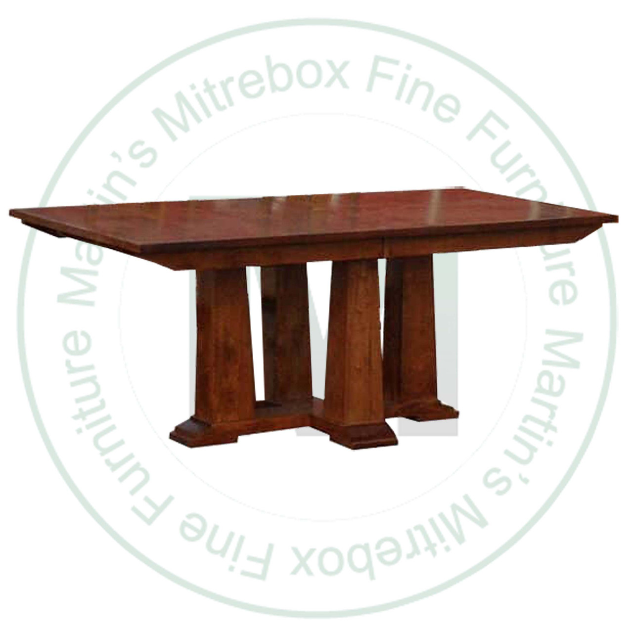 Maple Pallisade Solid Top Pedestal Table 42''D x 96''W x 30''H