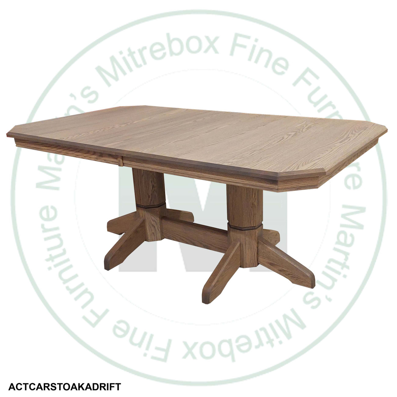 Oak Urban Classic Double Pedestal Table 48''D x 108''W x 30''H