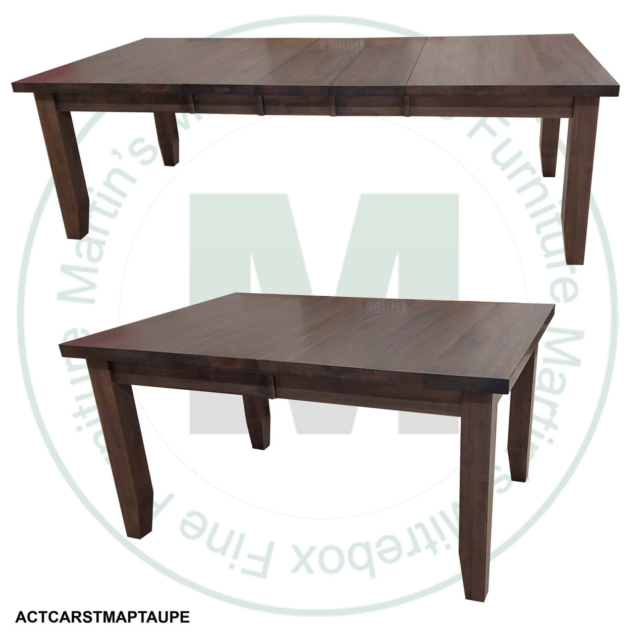 Maple Mansfield Extension Harvest Table 48''D x 72''W x 30''H With 3 - 12'' Leaves