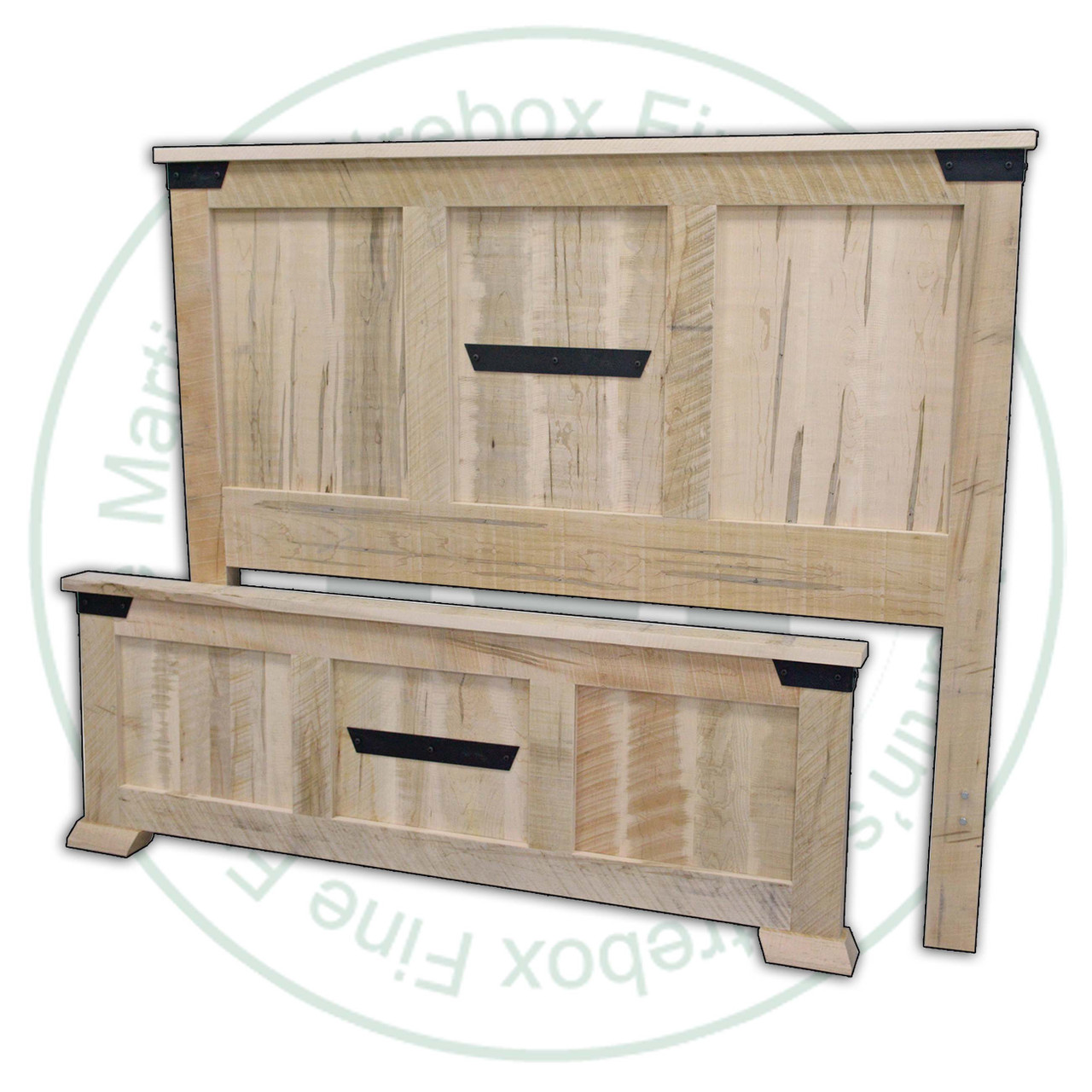 Wormy Maple Hamilton Double Bed With Low Footboard