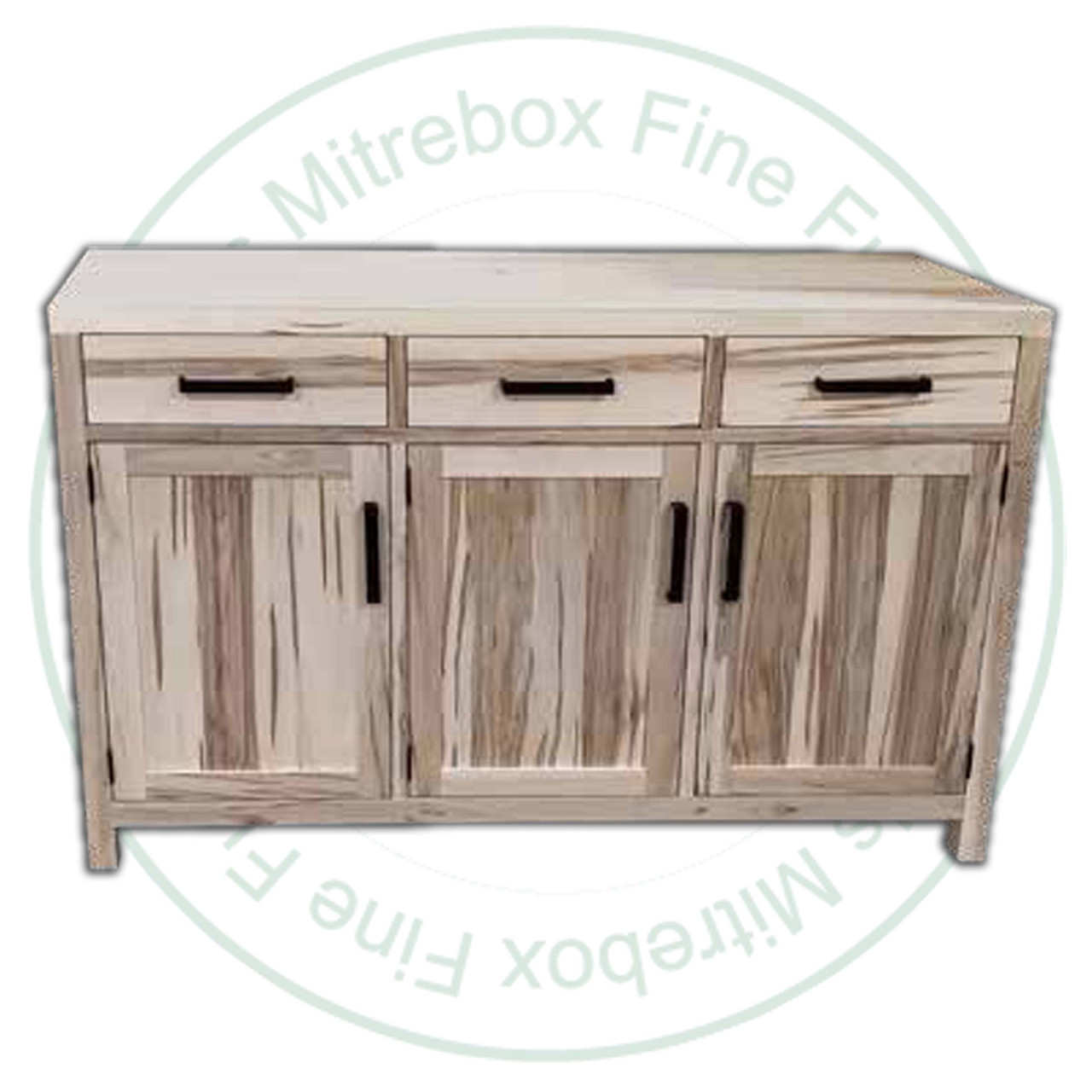 Maple Tanner Sideboard 60''W x 42''H x 18''D With 3 Drawers And 3 Wood Doors