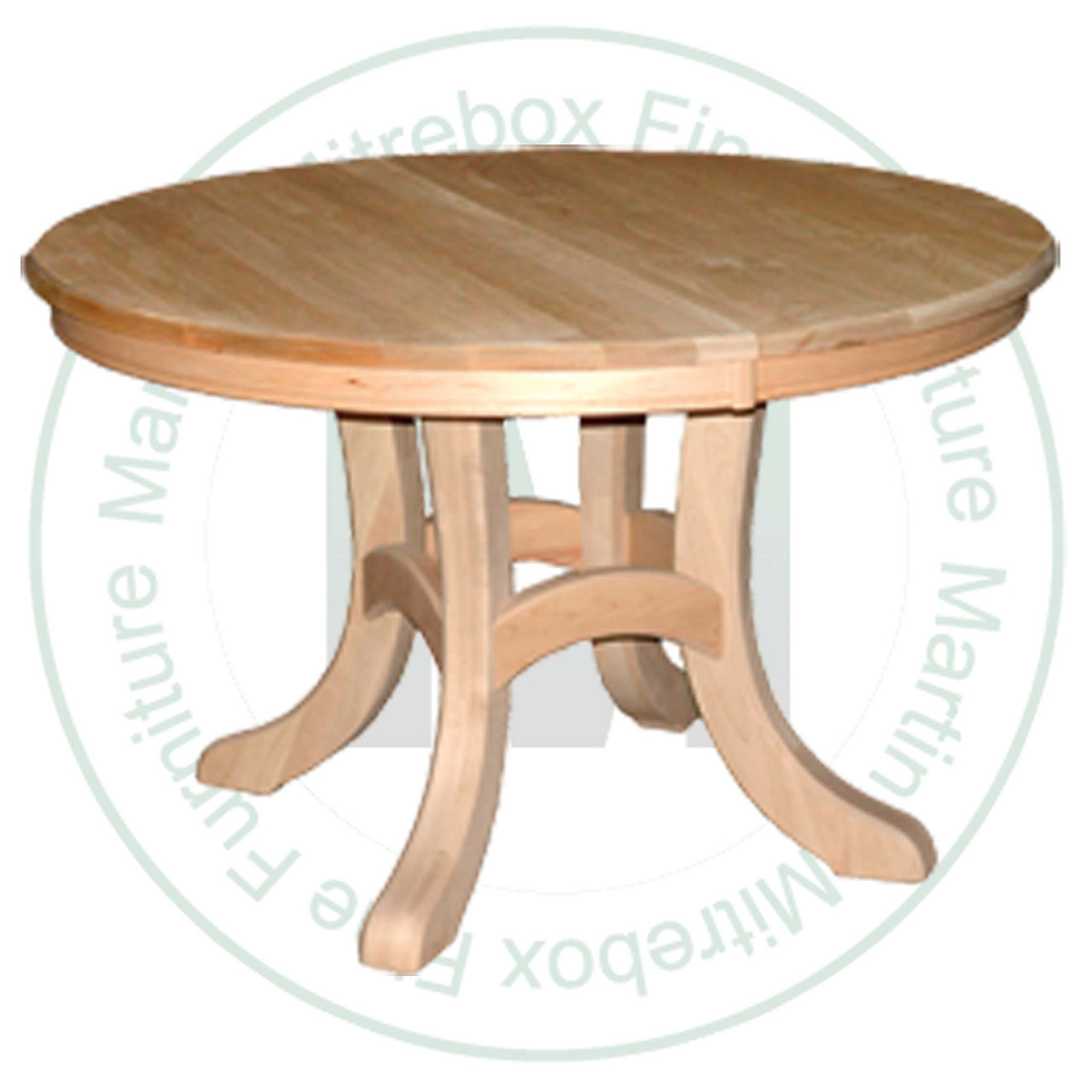 Oak Cairo Single Pedestal Table 42''D x 54''W x 30''H Round Solid Top Table
