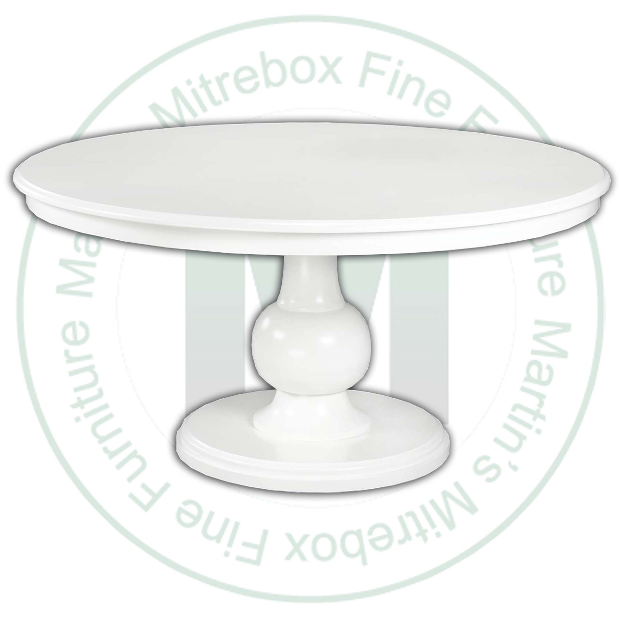 Oak Dutchess Single Pedestal Table 60''D x 60''W x 30''H Round Solid Top Table
