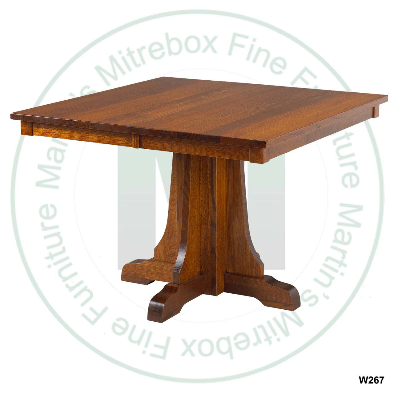 Oak Eastwood Single Pedestal Solid Top Table 36''D x 36''W x 30''H