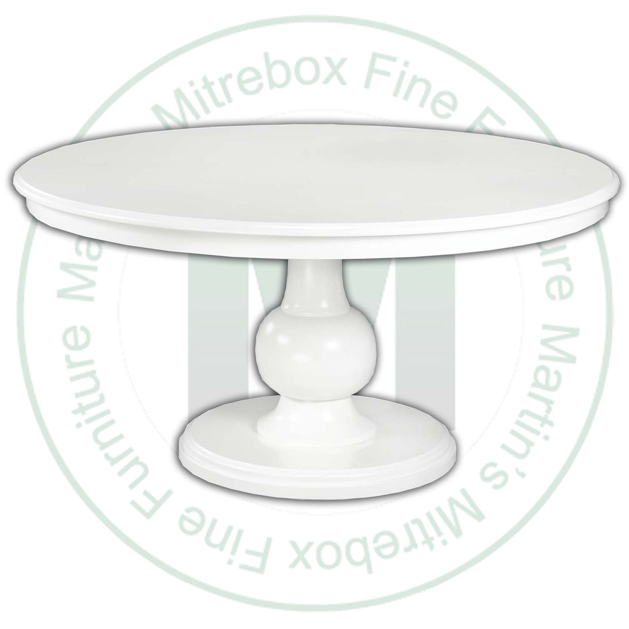 Wormy Maple Dutchess Single Pedestal Table 54''D x 54''W x 30''H Round Solid Top Table