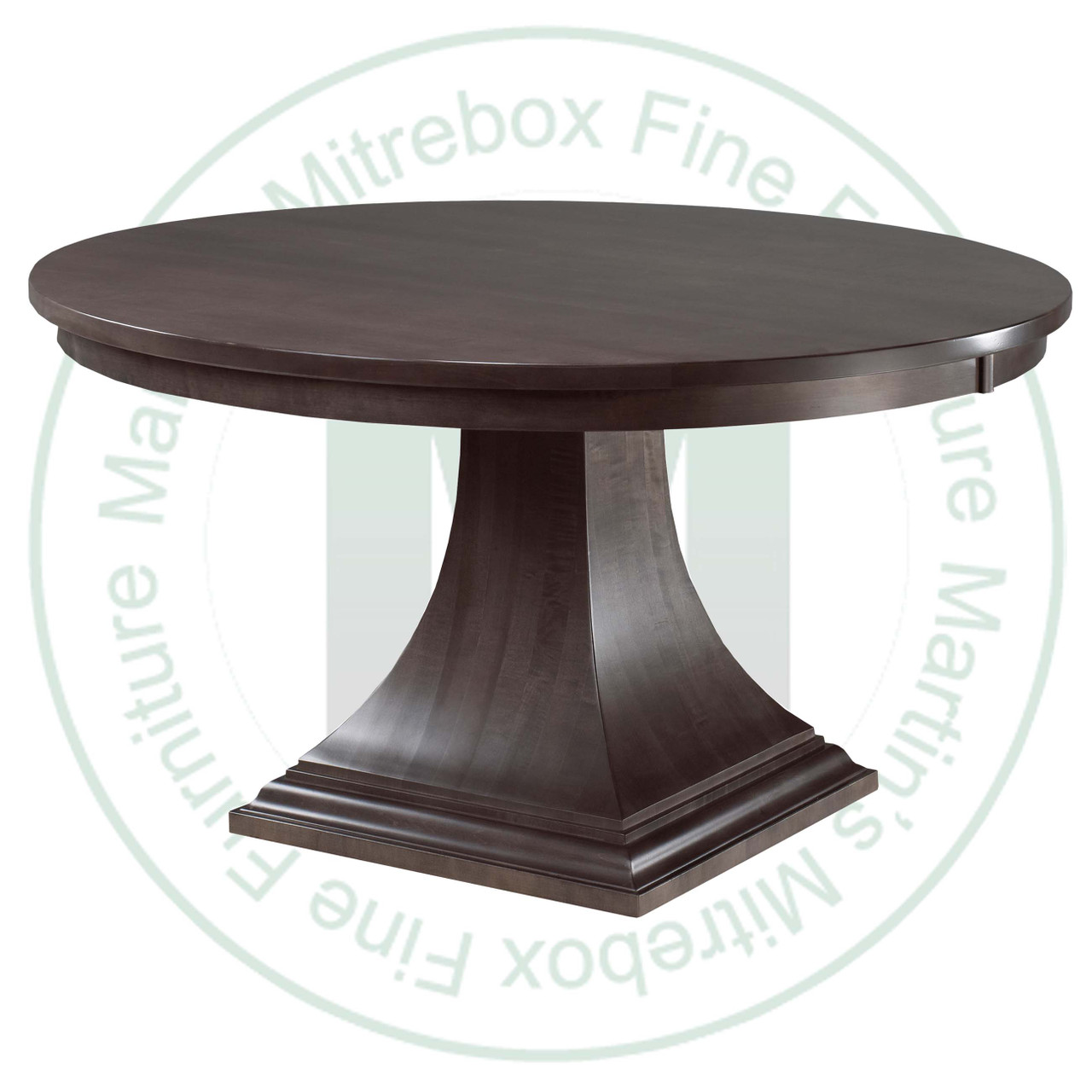 Maple Key West Single Pedestal Table 60''D x 60''W x 30''H With 1 - 12'' Leaf Table Table Has 1'' Thick Top