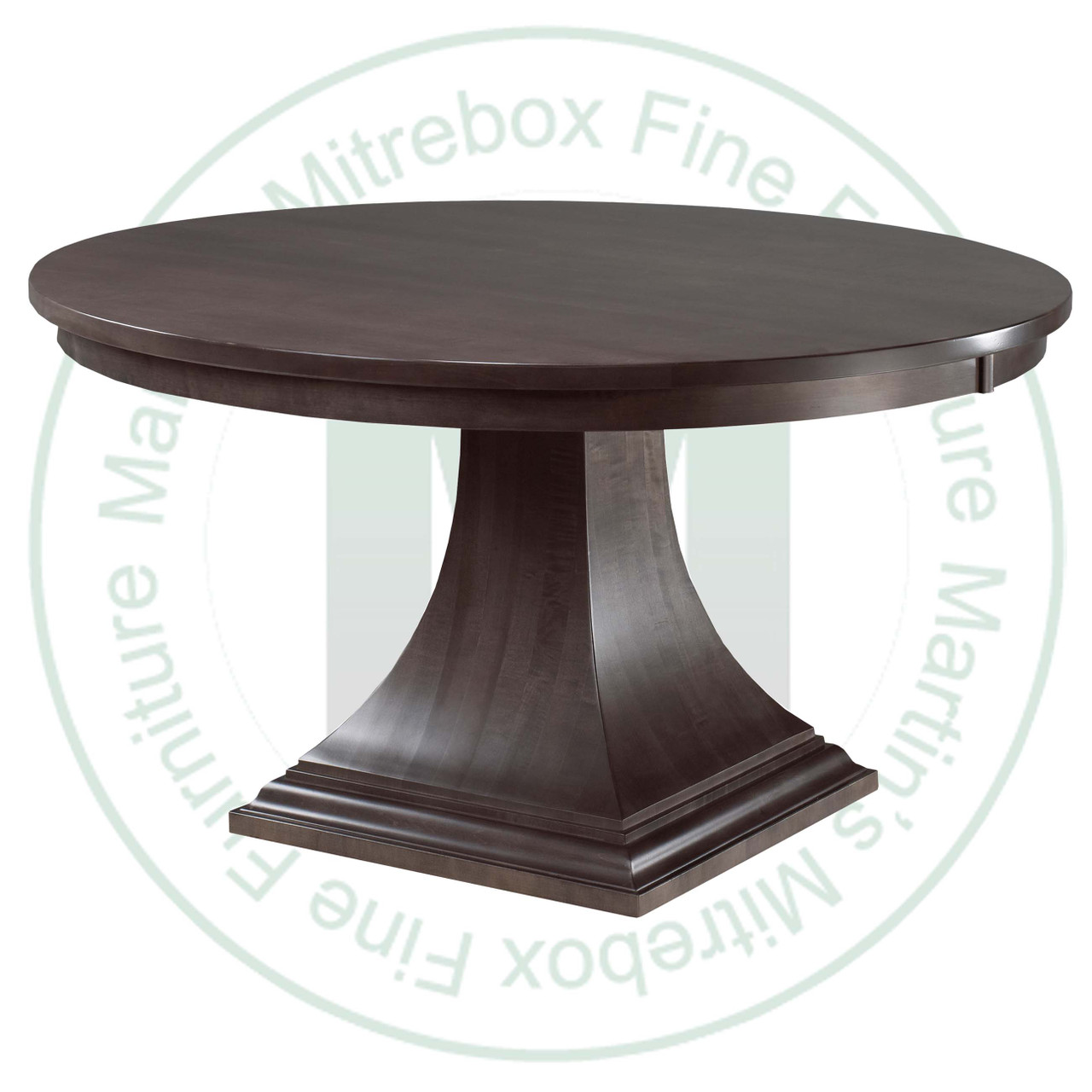 Wormy Maple Key West Single Pedestal Table 54''D x 54''W x 30''H With 1 - 12'' Leaf Table Table Has 1'' Thick Top