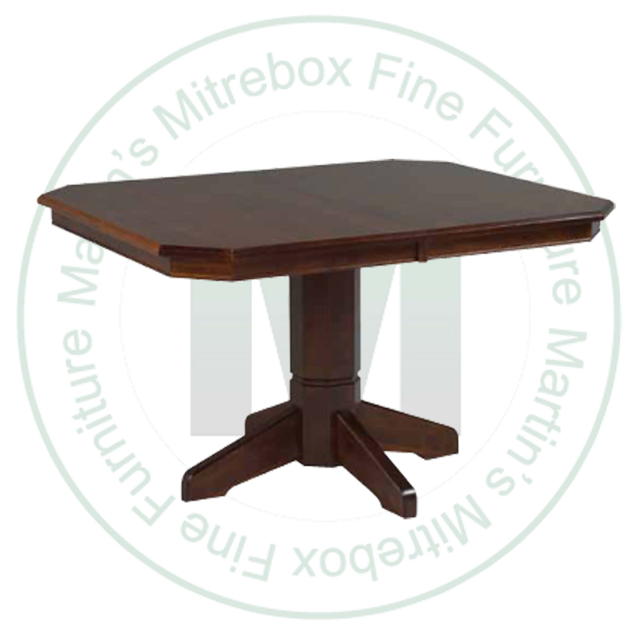 Oak Midtown Single Pedestal Table 36''D x 54''W x 30''H Solid Top
