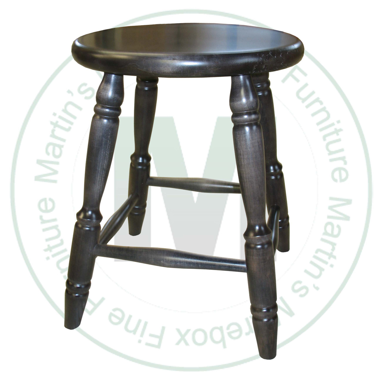 Oak 18'' Heavy Stool With Swivel