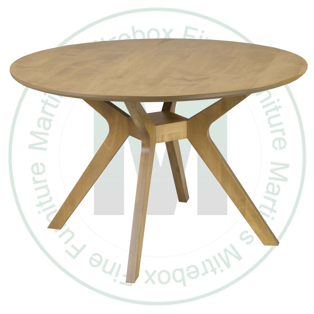 Wormy Maple Leksvik Single Pedestal Table 54''D x 54''W x 30''H