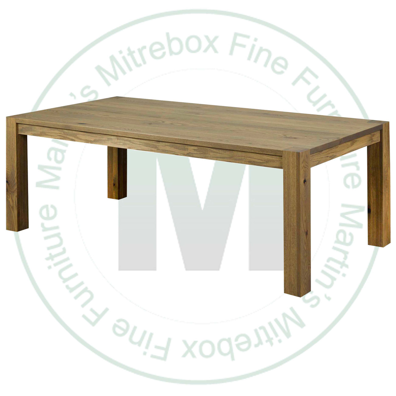 Oak West End Extension Harvest Table 36''D x 48''W x 30''H With 3 - 12'' Leaves