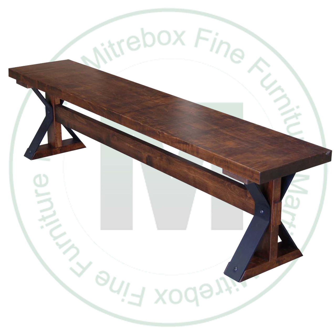 Wormy Maple Moorhouse Bench 14''D x 54''W x 18''H