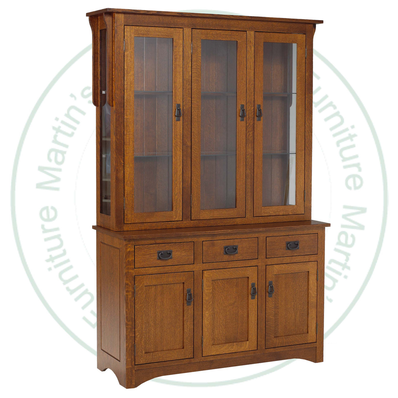 Oak Morris Plains Hutch And Buffet 53''W x 87''H x 19''D