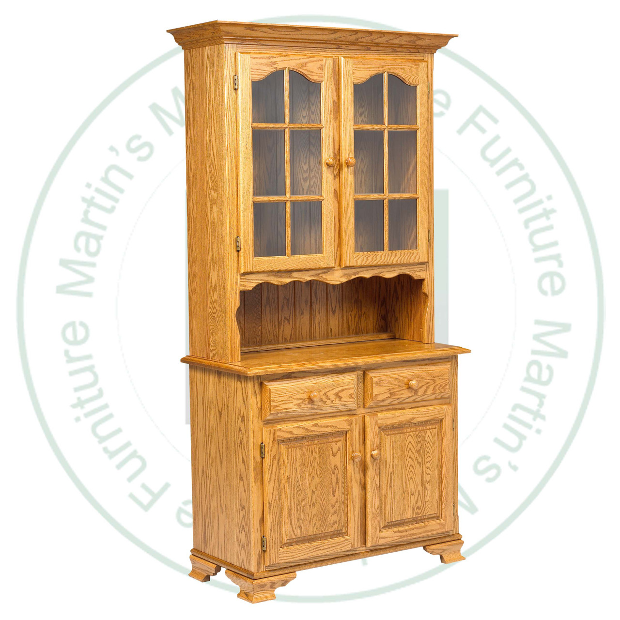 Wormy Maple Lancaster Hutch And Buffet 48''W x 82''H x 20''D