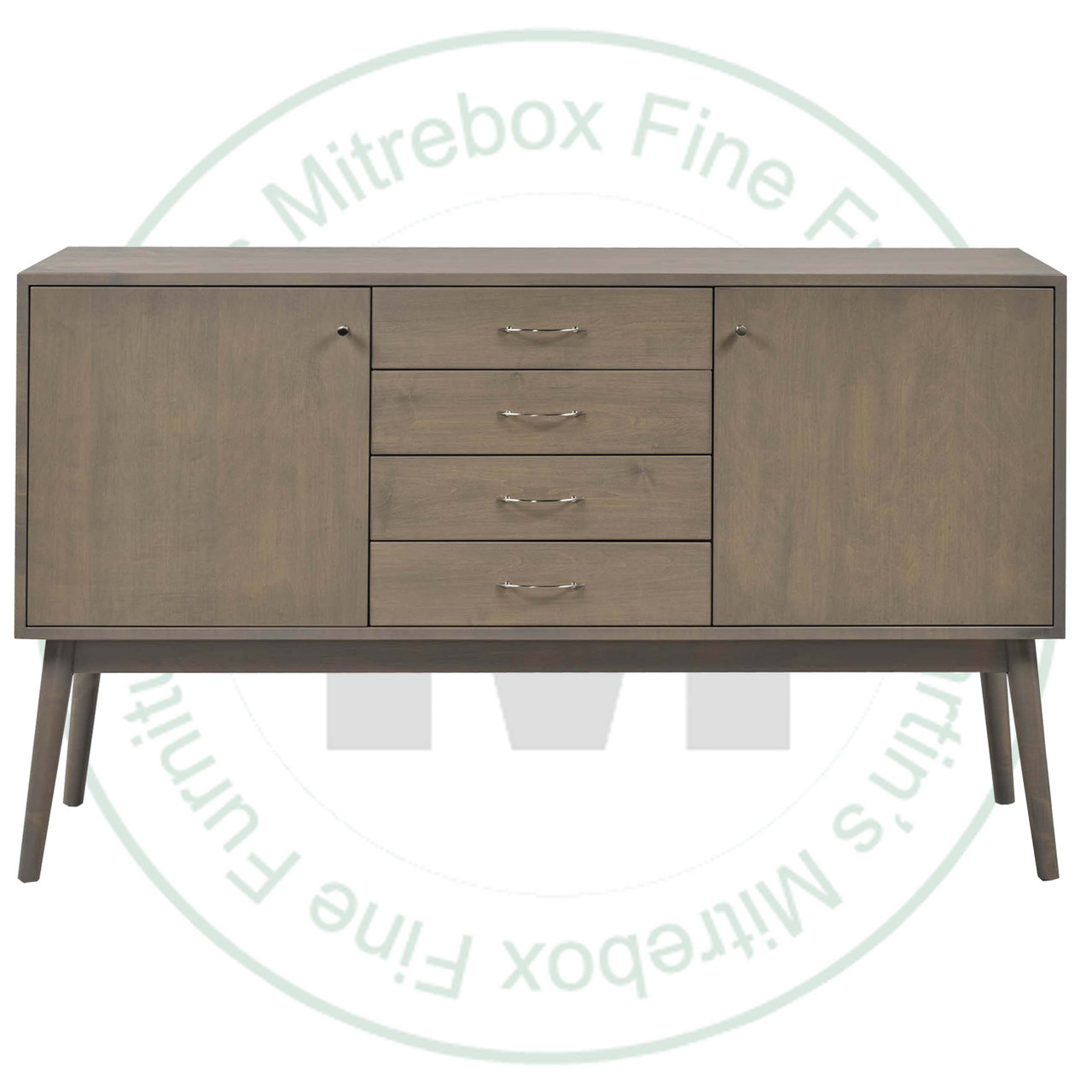 Wormy Maple Skalo Sideboard 18''D x 72''W x 36''H With 2 Doors and 4 Drawers