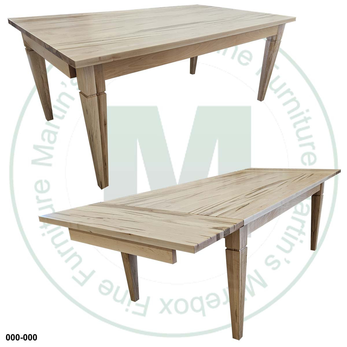Maple Reesor Solid Top Harvest Table 42''D x 84''W x 30''H Table Has 1 3/4'' Thick Top And 2 - 16'' Extensions