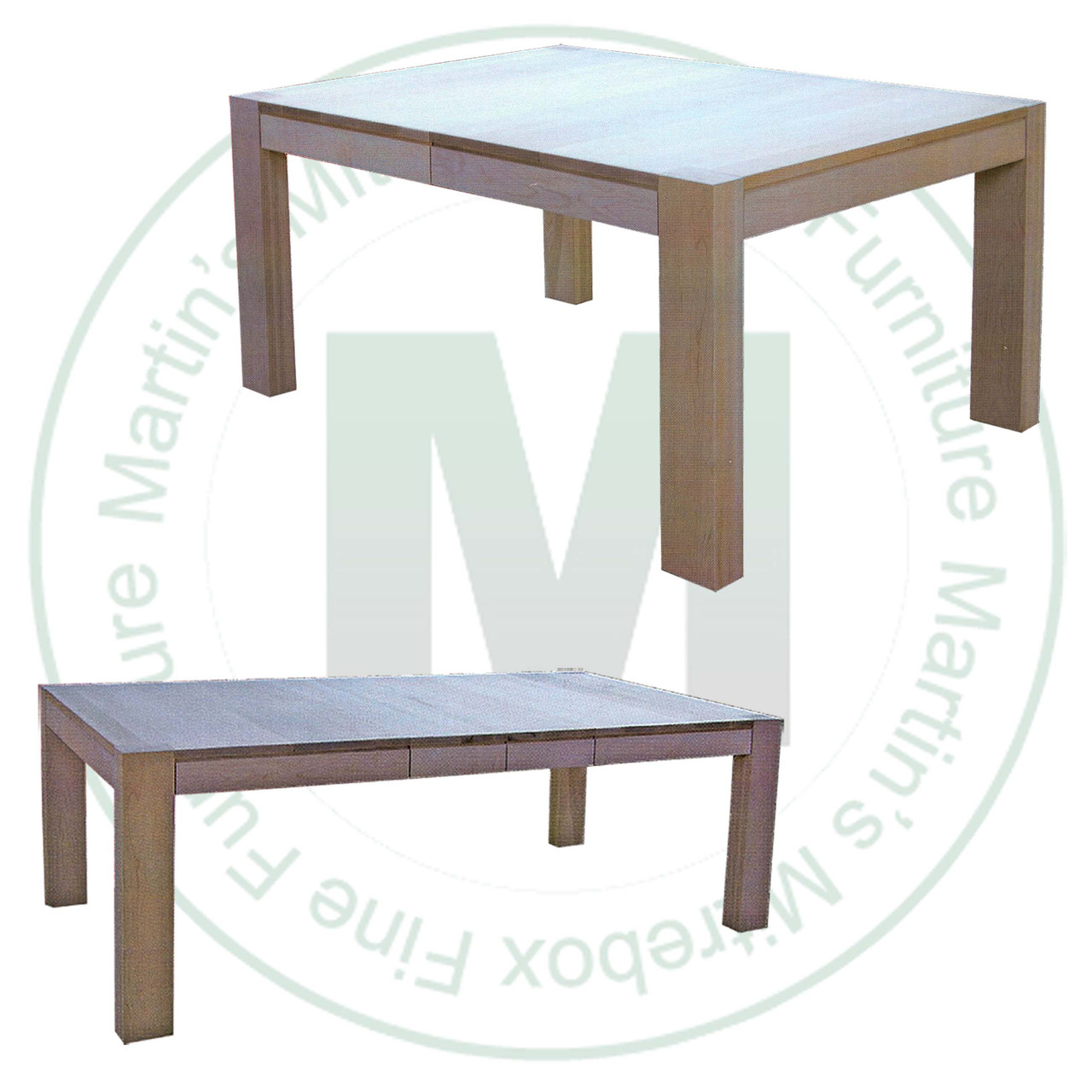 Maple Saxony Extension Harvest Table 72''D x 72''W x 30''H With 2 - 12'' Leaves