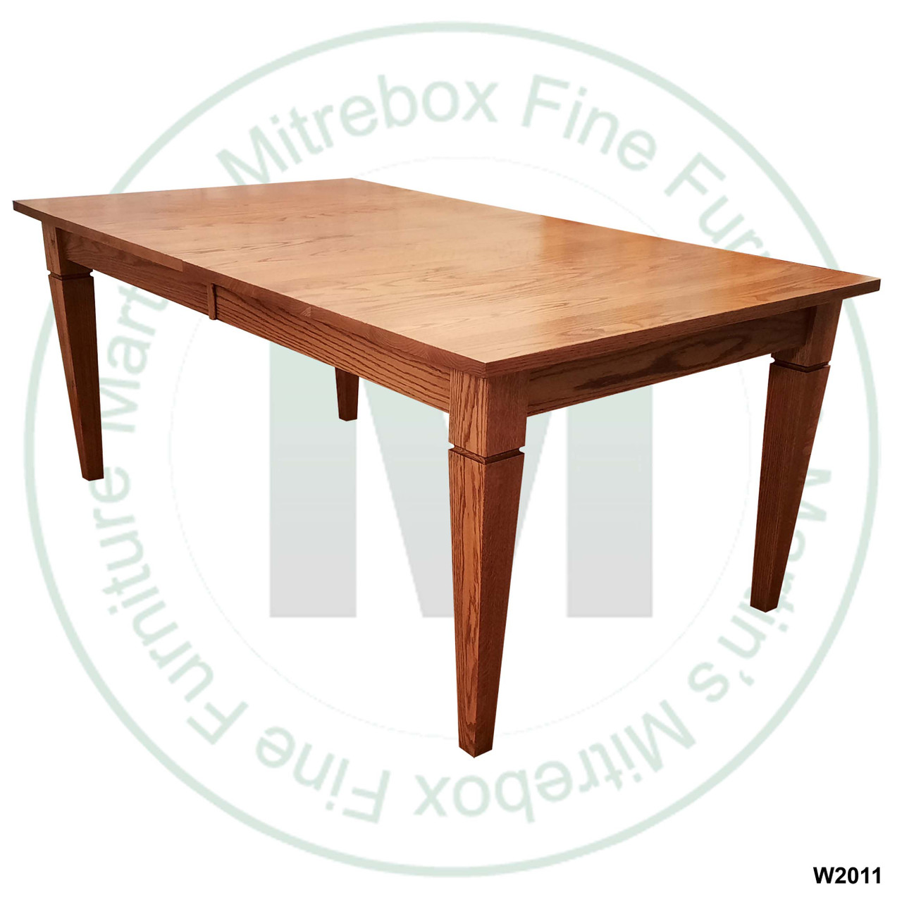 Oak Reesor Extension Harvest Table 36''D x 72''W x 30''H With 2 - 12'' Leaves Table Has 1'' Thick Top