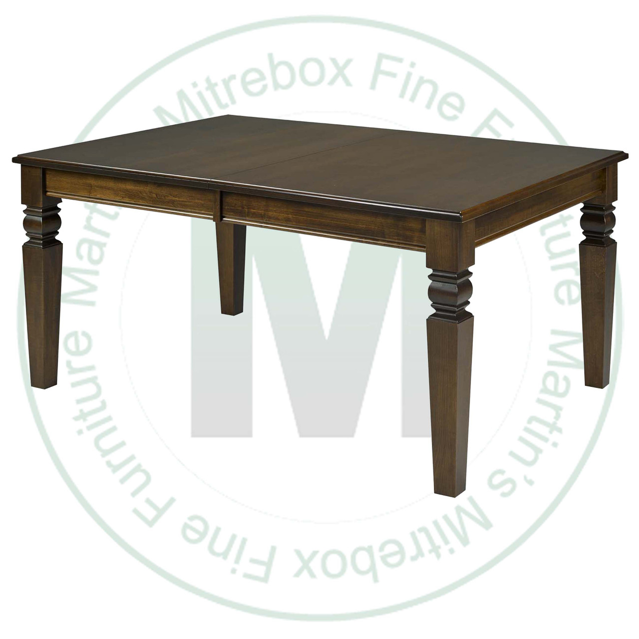 Wormy Maple Notre Dame Solid Top Harvest Table 42''D x 60''W x 30''H And 2  16'' Extensions