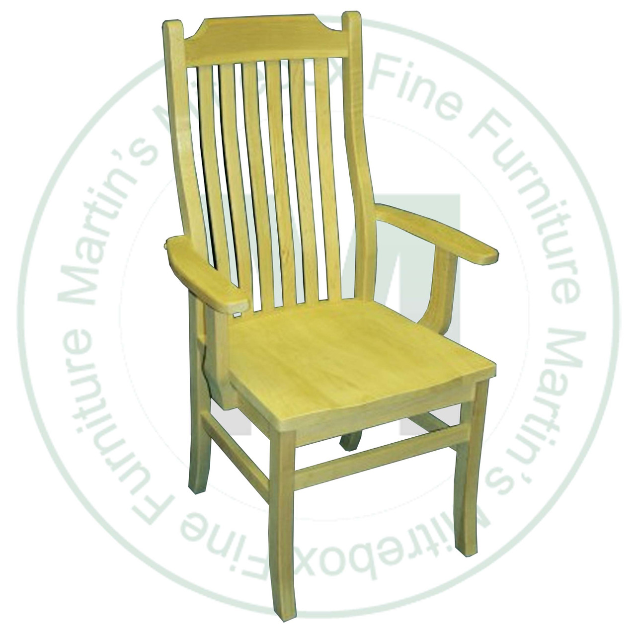 Maple Dixon Arm Chair With Wood Seat