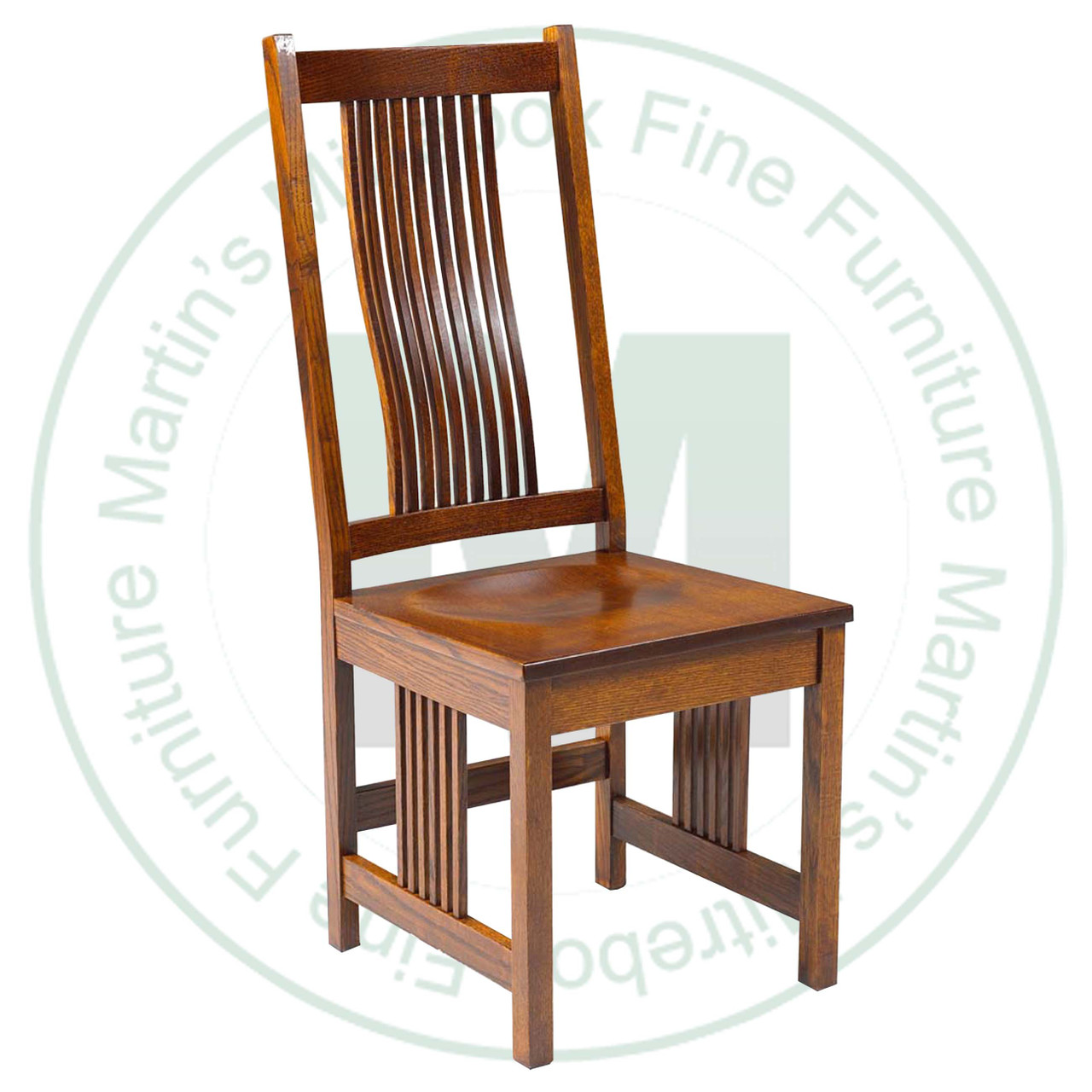 Maple Mission Side Chair With Wood Seat