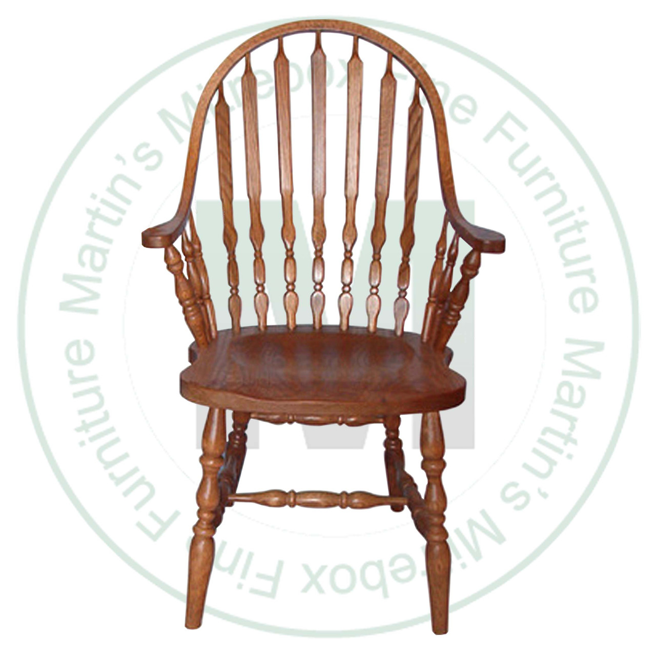 Maple Colonial Arm Chair With Wood Seat