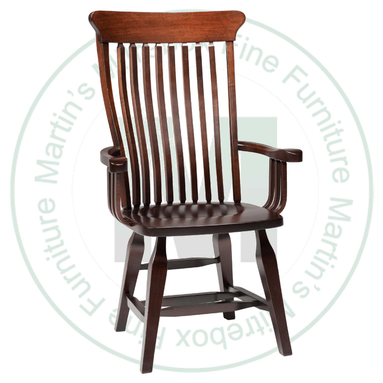 Maple Old South Arm Chair With Wood Seat