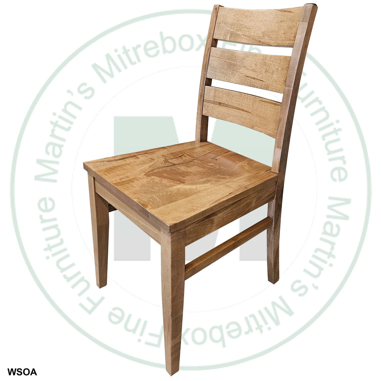 Maple Duke Side Chair With Wood Seat