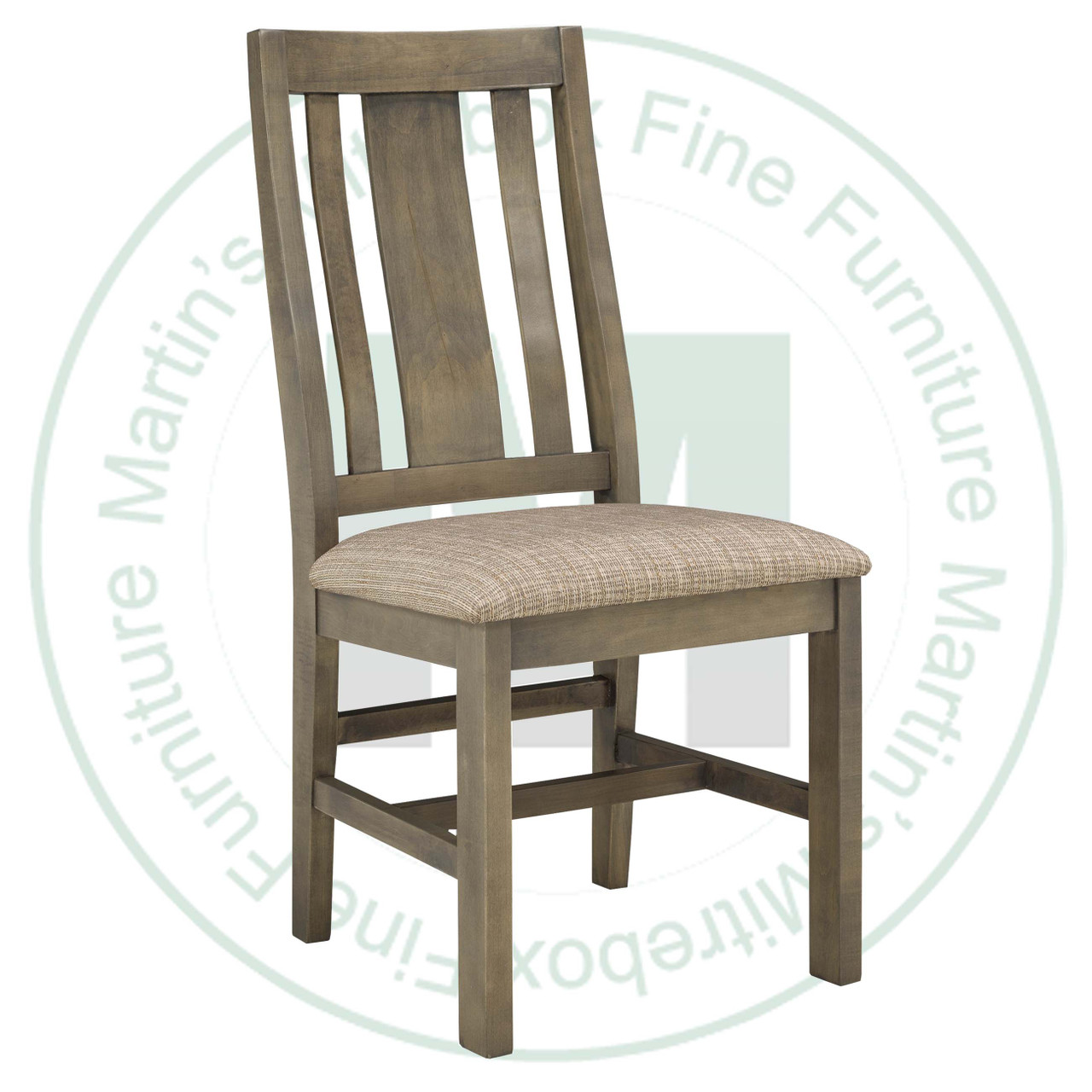 Maple Campus Side Chair With Fabric Seat