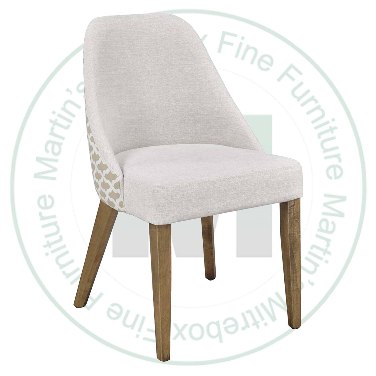 Oak Skaland Side Chair With Fabric Seat