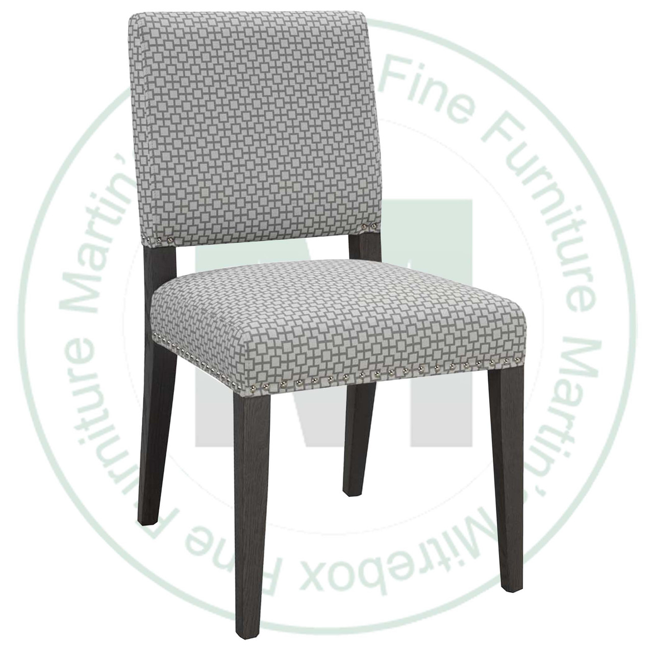 Wormy Maple Salwick Side Chair With Fabric Seat