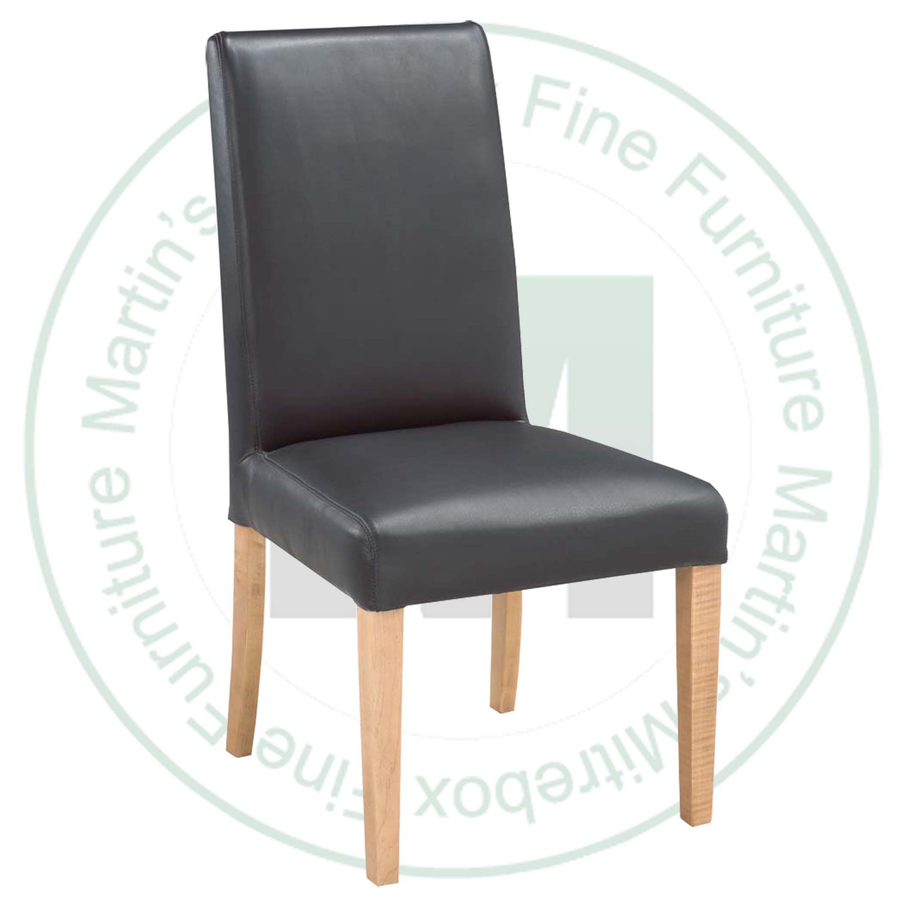 Wormy Maple Parsons Canadian Chair In Bicast Leather