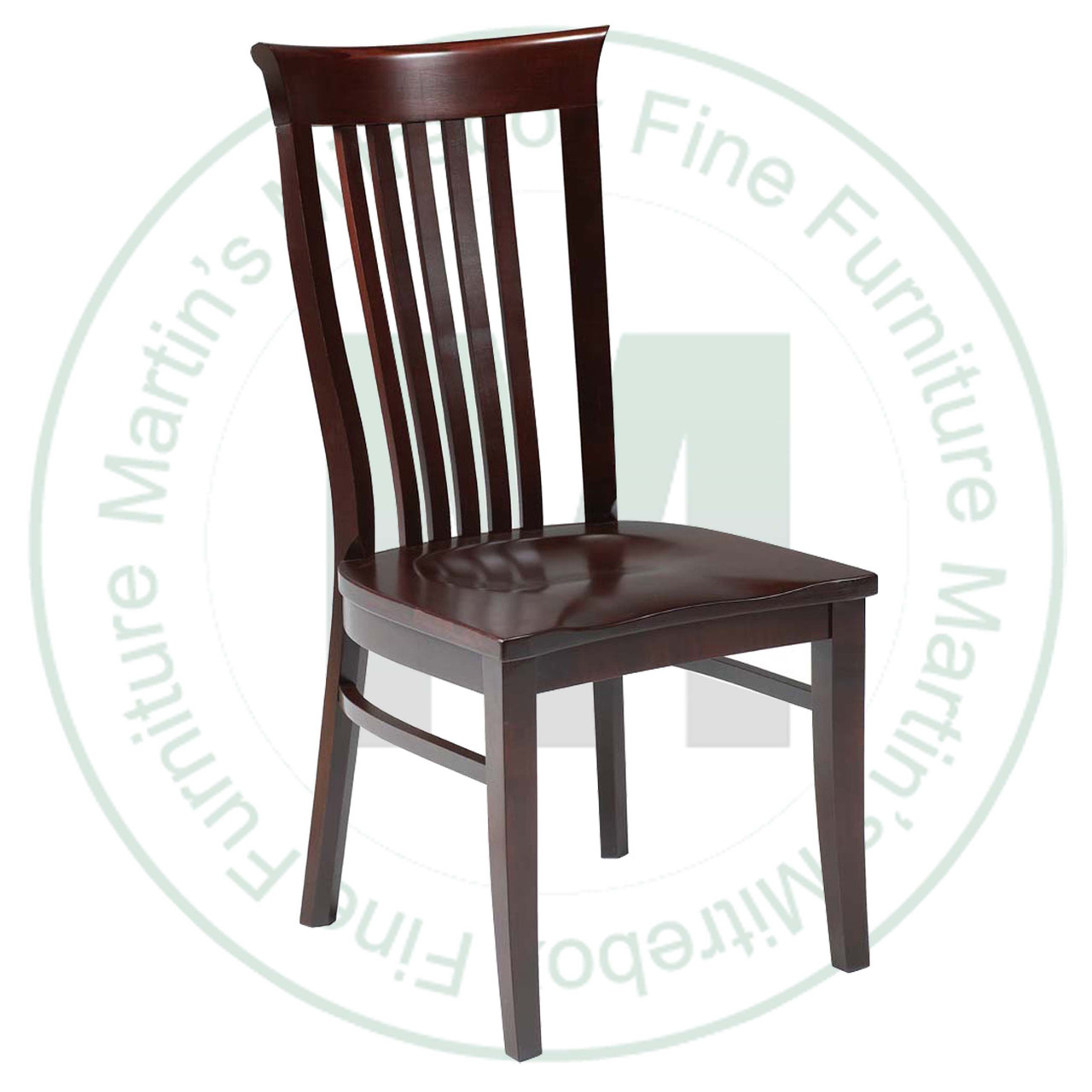 Wormy Maple Athena Side Chair With Wood Seat