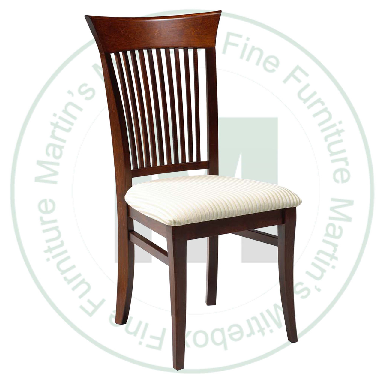 Wormy Maple Cardinal Side Chair With Fabric Seat